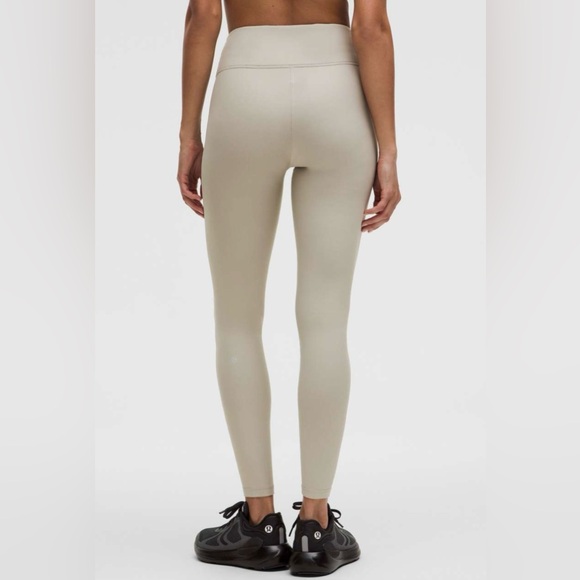 Lululemon Fleece High-Rise Running Tight 28" Riverstone - Picture 2 of 3